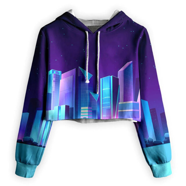 Sublimation Cropped Hoodie